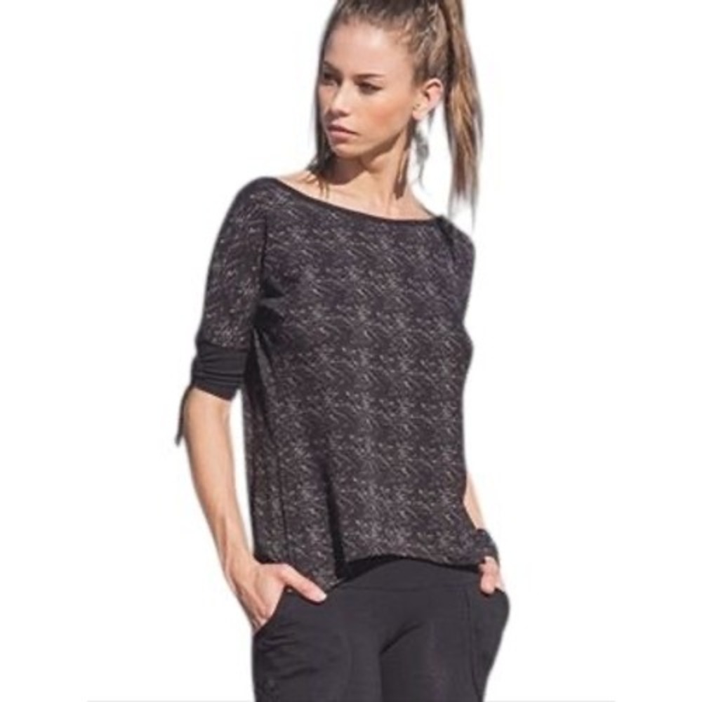 Nomads Hemp Wear Boat Neck Top Womens Small Charcoal Grey Excellent Bamboo Blend - Picture 3 of 6